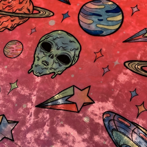 Electro Threads Alien Drip Crushed Velvet Tee M - Picture 2 of 8